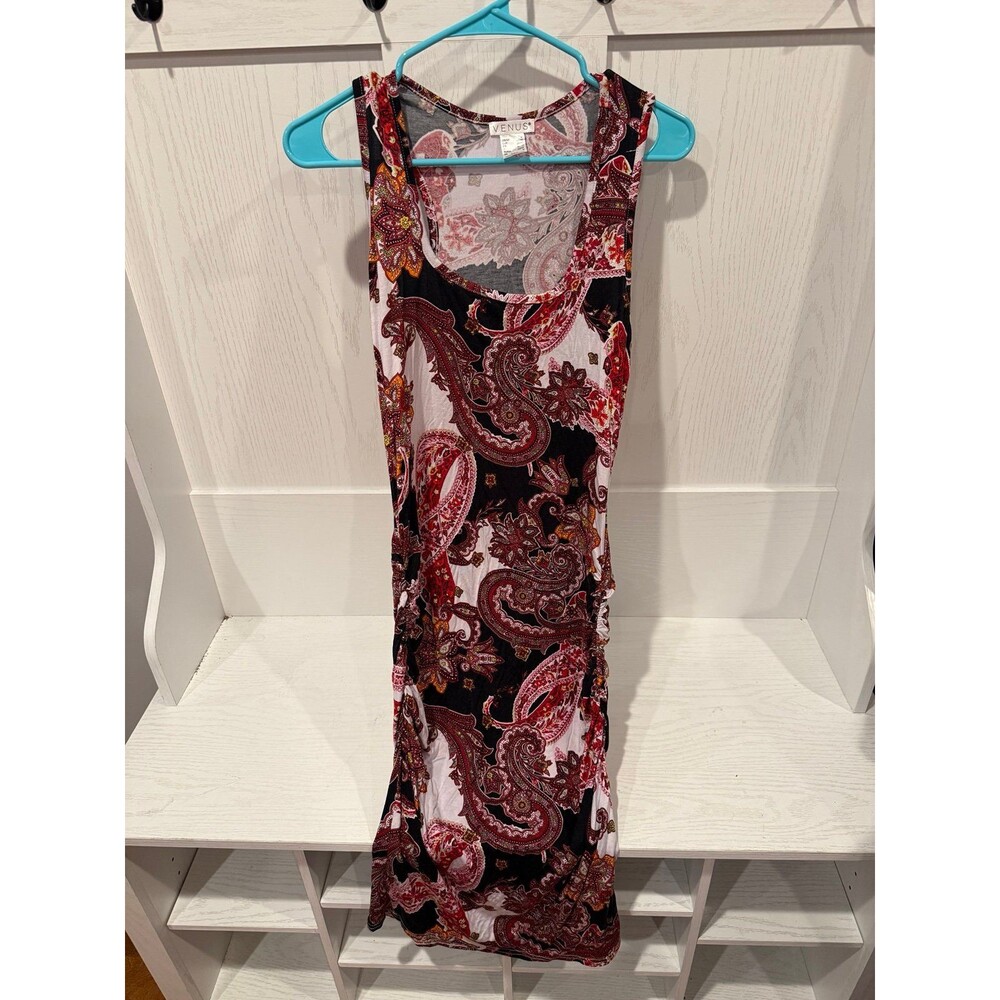 Venus paisley ruched midi dress size large